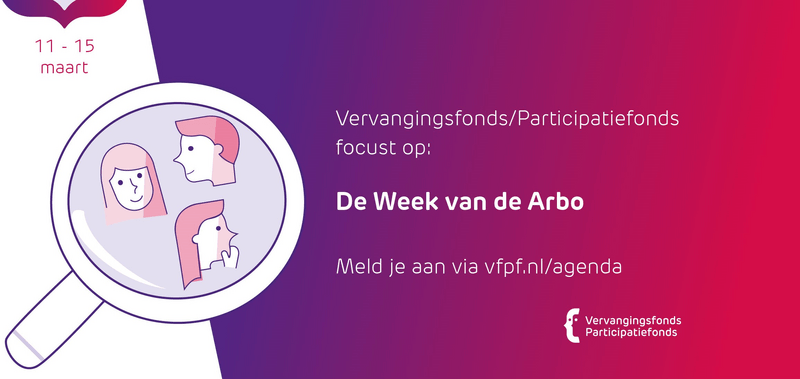 Visual met een aankondiging van de week van de Arbo 