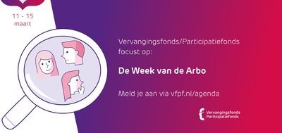 Visual met een aankondiging van de week van de Arbo 